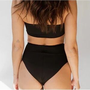 High-Waist Black Bikini Bottom